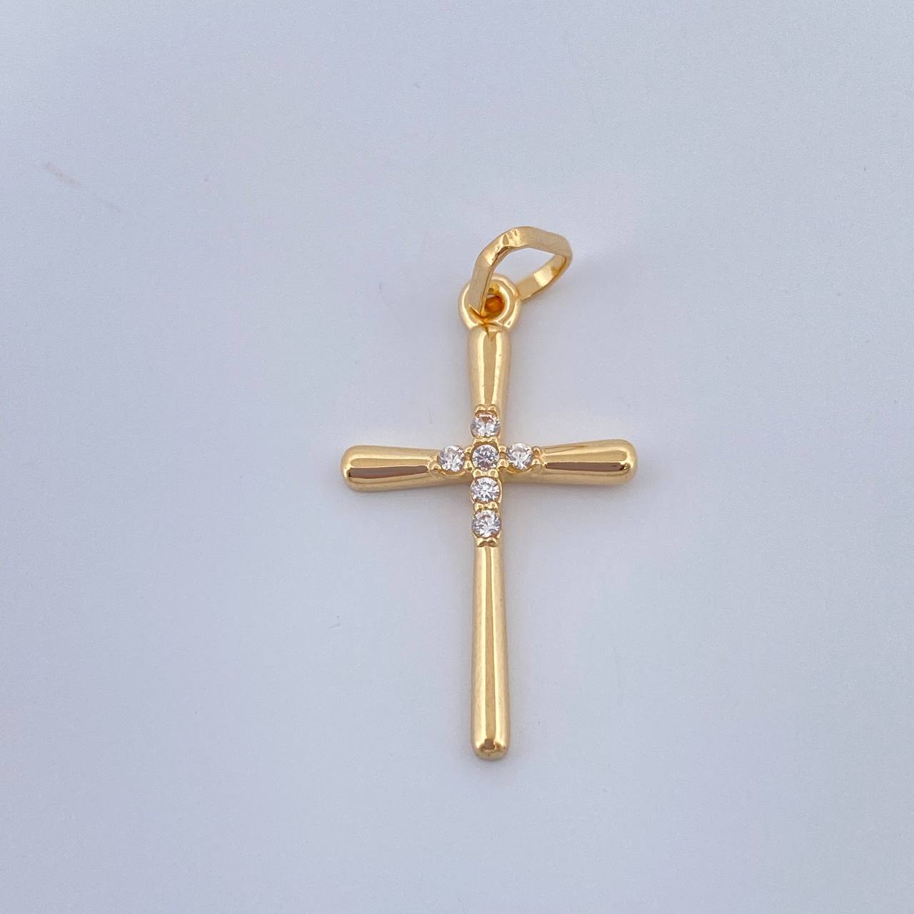 Dije Cruz Sobre Cruz 1.1gr / 1 in / Oro Amarillo 18K %