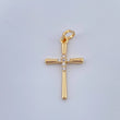 Dije Cruz Sobre Cruz 1.1gr / 1 in / Oro Amarillo 18K %