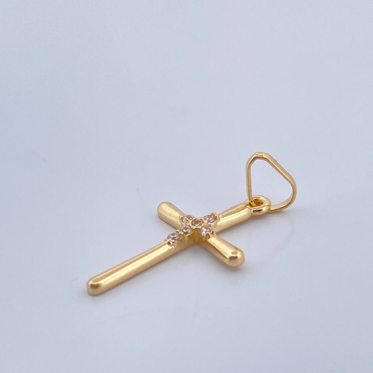 Dije Cruz Sobre Cruz 1.1gr / 1 in / Oro Amarillo 18K %