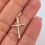 Dije Cruz Sobre Cruz 1.1gr / 1 in / Oro Amarillo 18K %