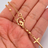 Pulso Denario Virgen Maria Cruz 3.75gr / 7 3/4 in / 1.56mm Oro Amarillo 18K %