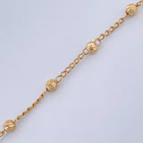 Pulso Denario Virgen Maria Cruz 3.75gr / 7 3/4 in / 1.56mm Oro Amarillo 18K %