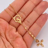Rosario Virgen Maria Cruz 8.55gr / 24 1/2 in / 1.85mm Oro Amarillo 18K %