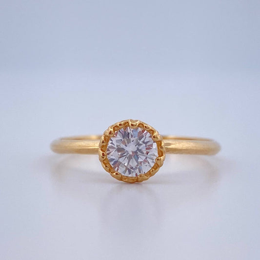 Anillo Solitario 1.85gr / T7 / Oro Amarillo 18K %