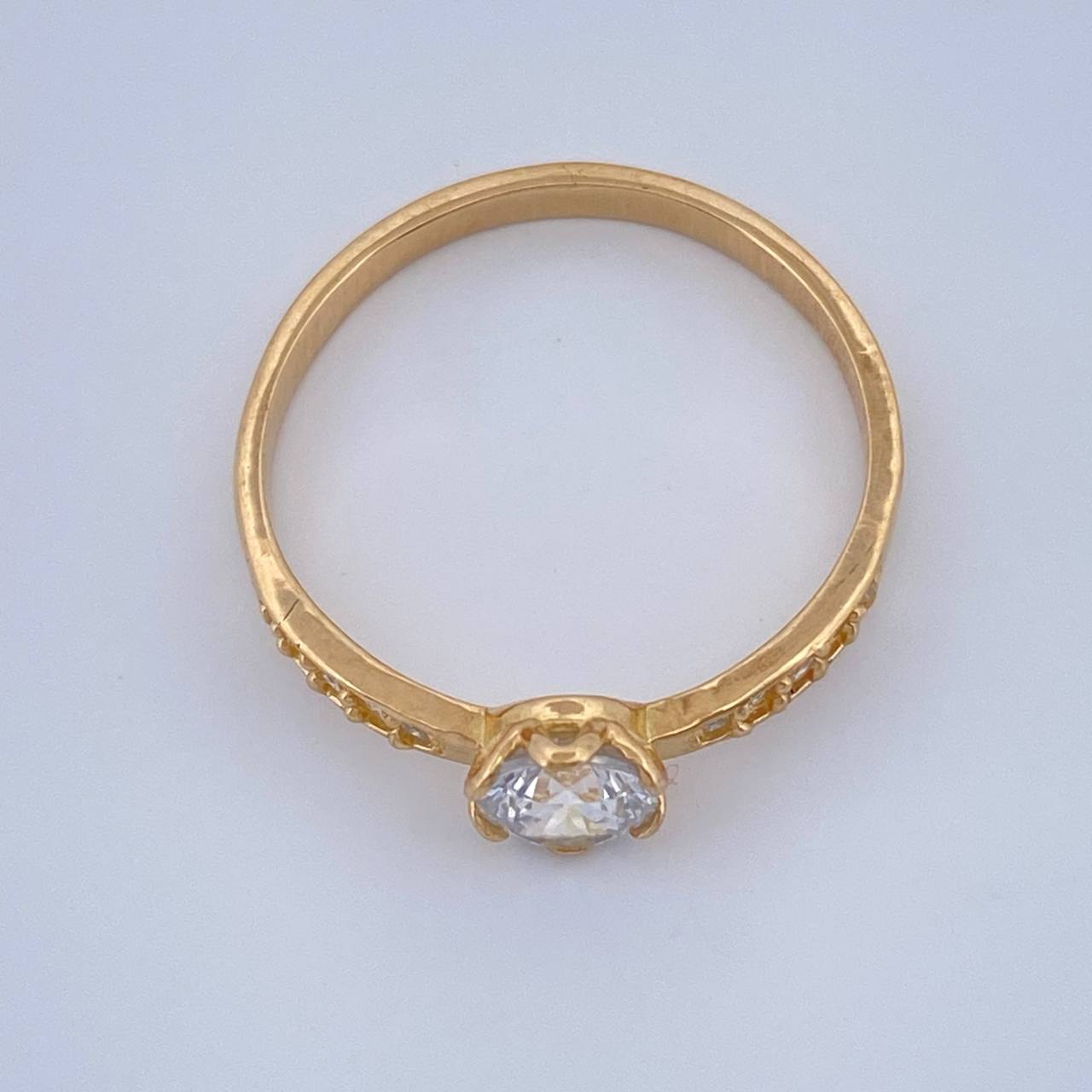 Anillo Solitario Churumbela 2.1gr / T7 / Oro Amarillo 18K %