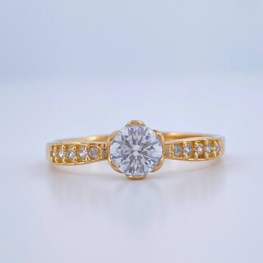 Anillo Solitario Churumbela 2gr / T7 1/2 / Oro Amarillo 18K %