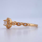Anillo Halo Ojos 2.05gr / T7 3/4 / Oro Amarillo 18K %
