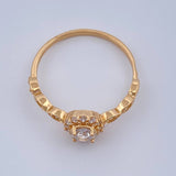 Anillo Halo Ojos 1.85gr / T7 3/4 / Oro Amarillo 18K %