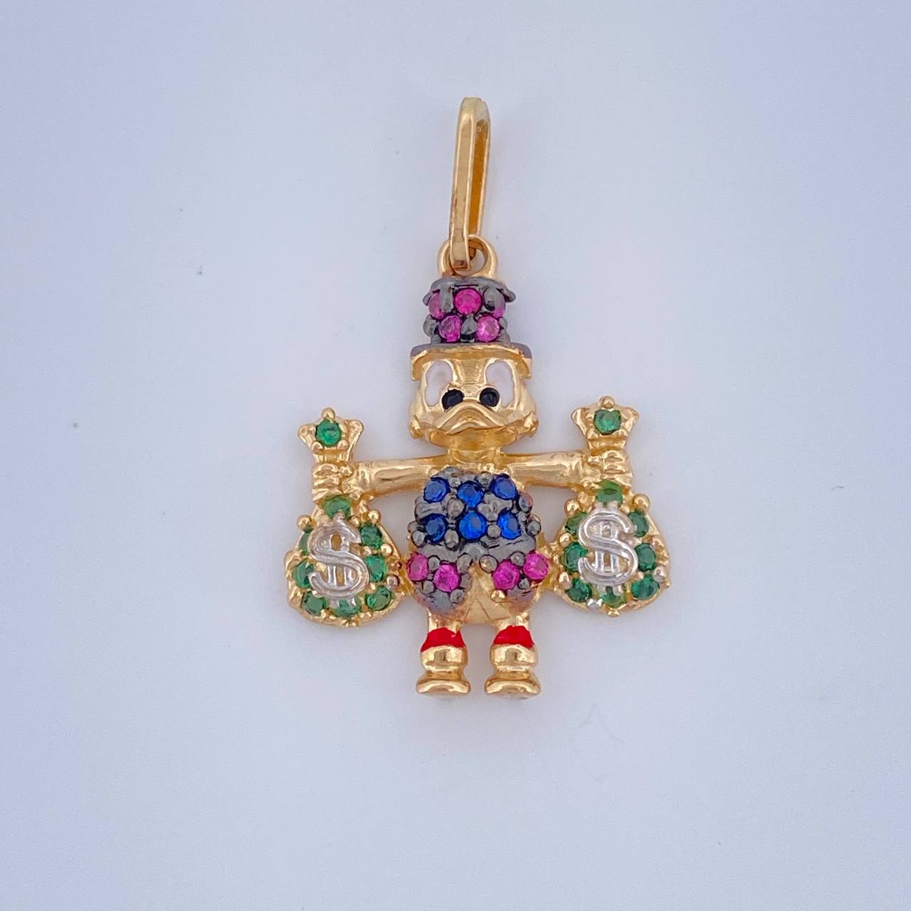 Dije Pato Bolsas De Dinero 1.6gr / 3/4 in / Tres Oros 18K %