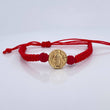 Pulsera Tejida Roja San Benito 0.75gr / Oro Amarillo 18K %