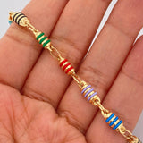 Pulso Rustico Barril 5.25gr / 8 1/4 in / 3mm Oro Amarillo 18K &