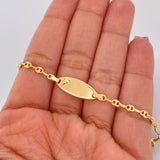 Pulso Bebé GC Placa Octagonal 1.9gr / 6 in / 3mm Oro Amarillo 18K &