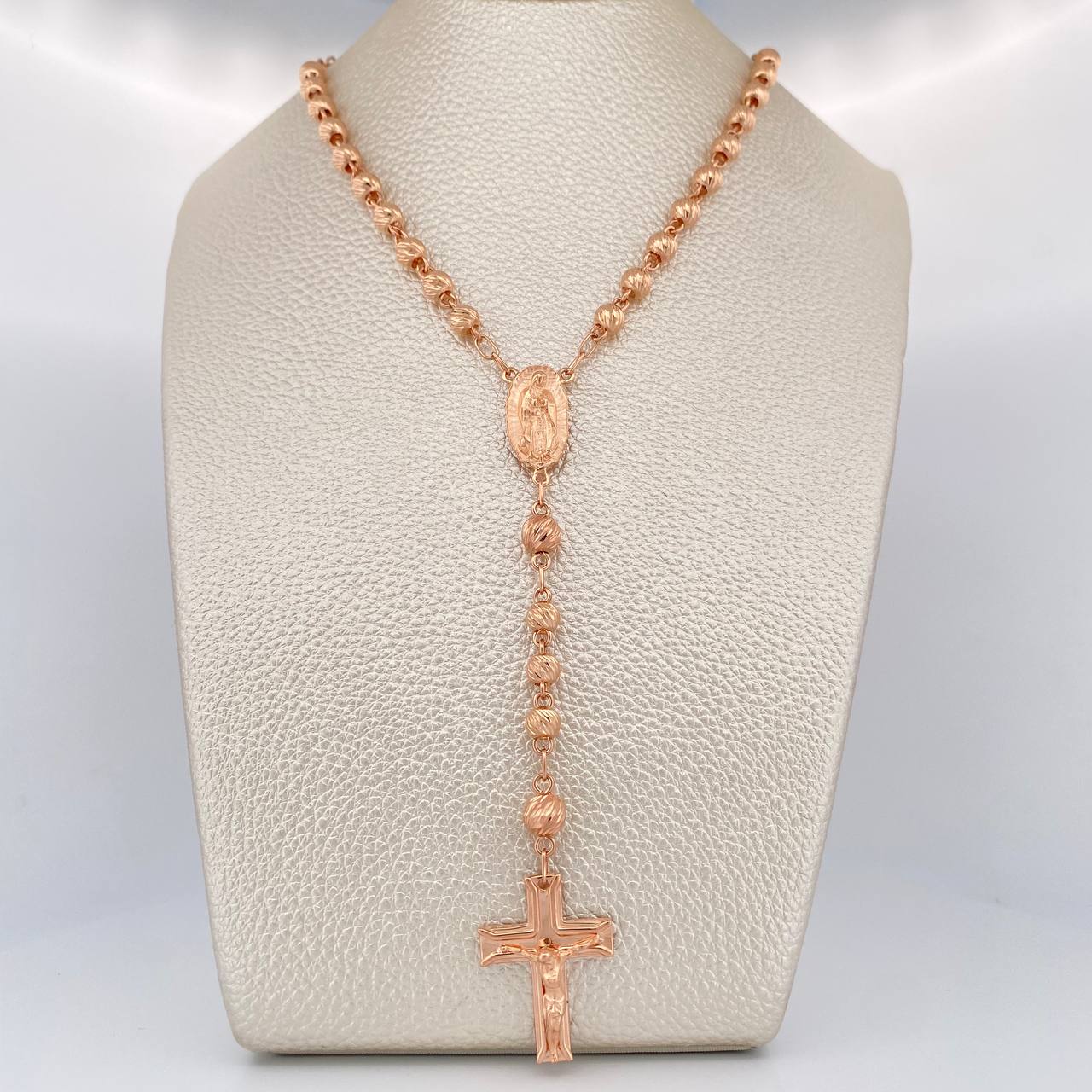 Rosario Virgen de Guadalupe 18.75gr / 24 1/2 in / 5mm Oro Rosa 18K &