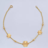 Pulso Aro Seguido Flor 1.85gr / 7 1/2 in / 3mm Oro Amarillo 18K &