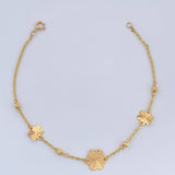 Pulso Aro Seguido Flor 1.8gr / 7 1/2 in / 3mm Oro Amarillo 18K &