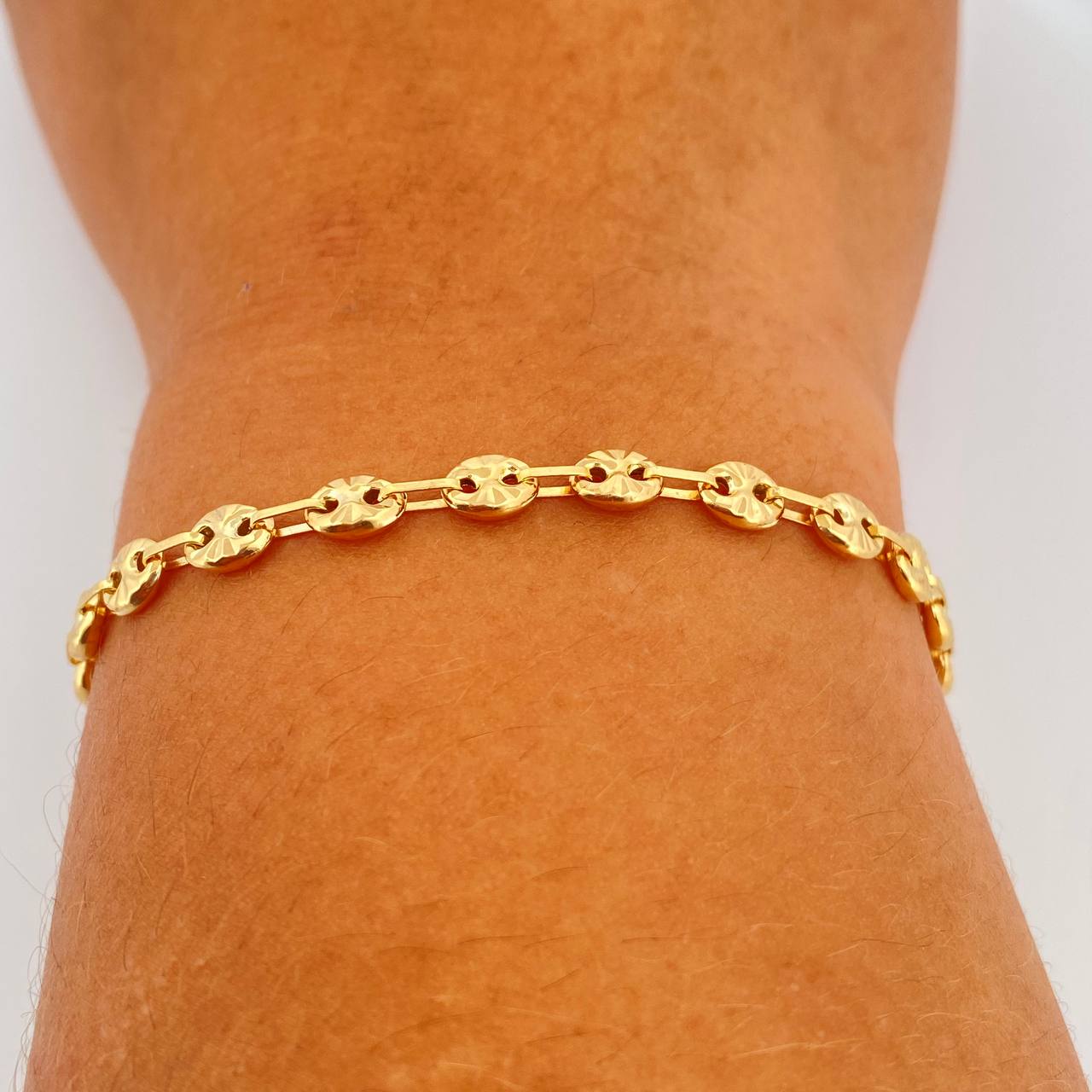 Bracelet GC 4.4gr / 7 1/2 in / 3mm Yellow Gold 18K &
