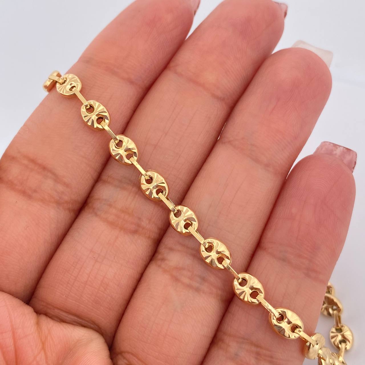 Bracelet GC 4.4gr / 7 1/2 in / 3mm Yellow Gold 18K &