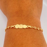 Pulso Bebé GC Placa Nube 1.85gr / 6 in / 1.55mm Oro Amarillo 18K &