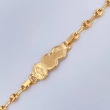 Pulso Bebé GC Placa Nube 1.9gr / 6 in / 1.55mm Oro Amarillo 18K &