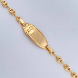 Pulso Bebé GC Placa 1.85gr / 6 in / 3mm Oro Amarillo 18K &