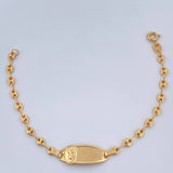 Pulso Bebé GC Placa 1.85gr / 6 in / 3mm Oro Amarillo 18K &