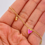 Tobillera Aro Seguido Figuras 3.55gr / 10 1/4 in / 2mm Oro Amarillo 18K &