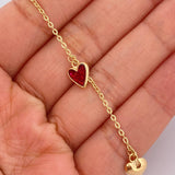 Tobillera Aro Seguido Figuras 3.7gr / 10 1/4 in / 2mm Oro Amarillo 18K &