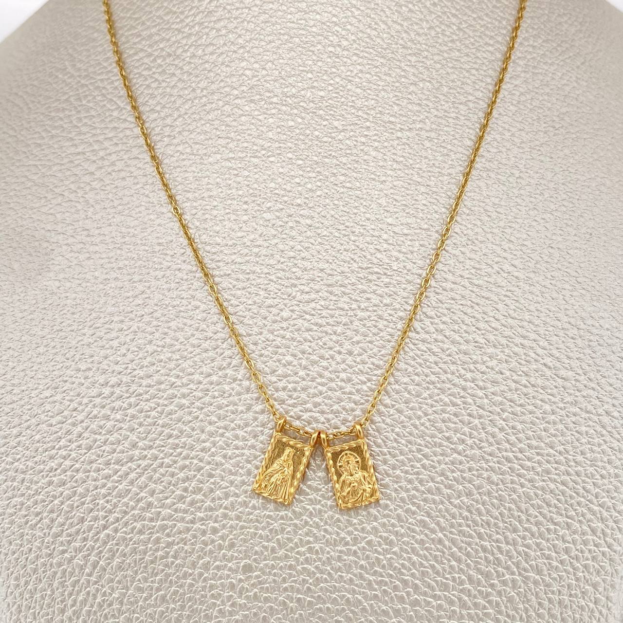 Cadena Escapulario Aro Seguido 4.05gr / 18 1/4 in / 1.5mm Oro Amarillo 18K &