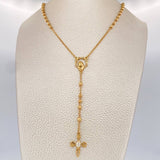 Rosario Virgen Maria Cruz 8.55gr / 24 1/2 in / 1.85mm Oro Amarillo 18K %