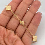 Pulso Trebol Cajon 2.95gr / 7 1/2 in / 1mm Oro Amarillo 18K &