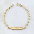 Pulso Bebé GC Rectangular Octagonal 2.1gr / 14cm / 3.2mm Curva Oro Amarillo 18K
