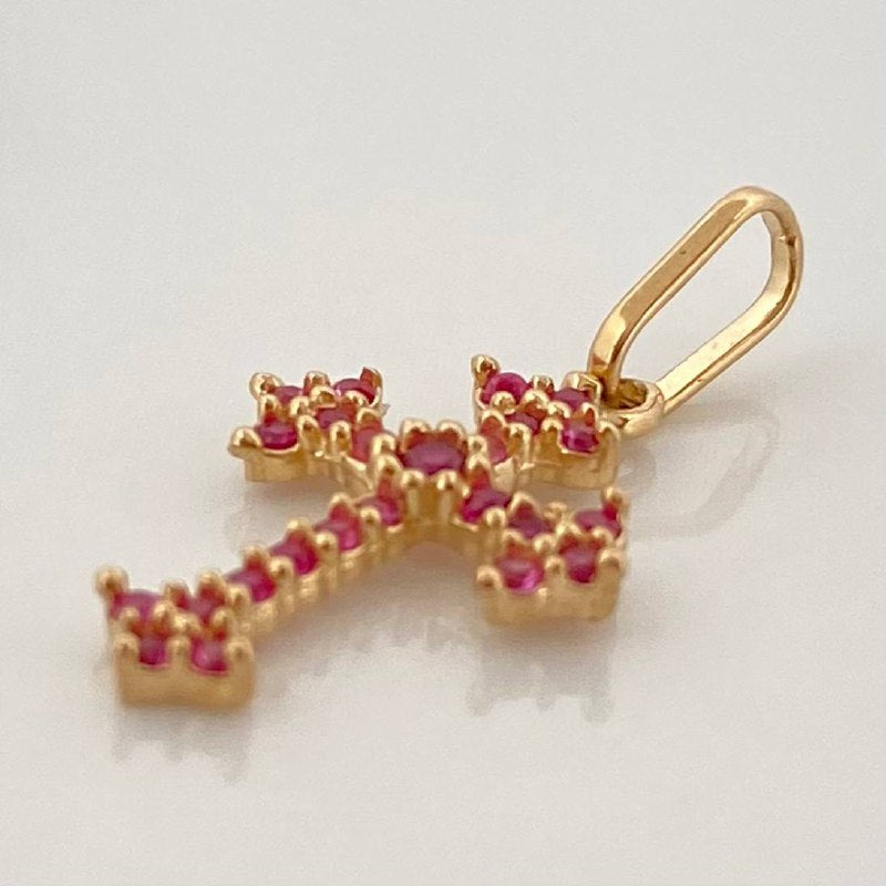 Dije Cruz 0.6gr / 3/4 in / Oro Amarillo 18K &