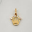 Crown Pendant 0.85gr / 1/2 in / 18K Yellow Gold &