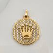 Dije Corona Medalla 3.95gr / 1 in / Oro Amarillo 18K &