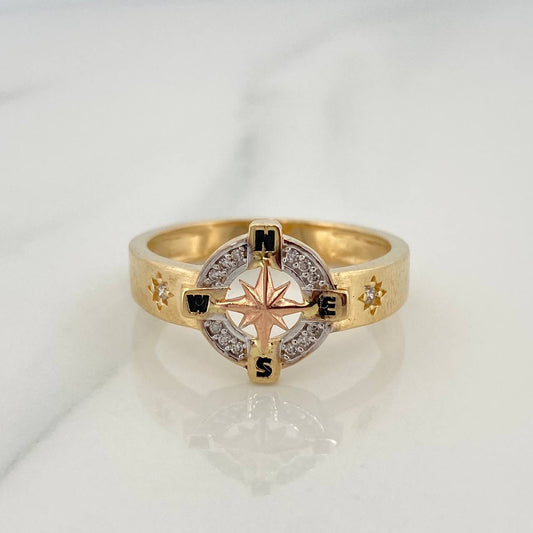 Cardinal Star Ring 5.8gr / T10 1/2 / Two-tone Yellow and White 18K Gold &