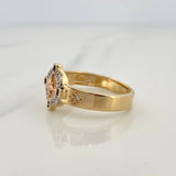Anillo Estrella Cardinal 5.8gr / T10 1/2 / Dos Oros Amarillo Blanco 18K &