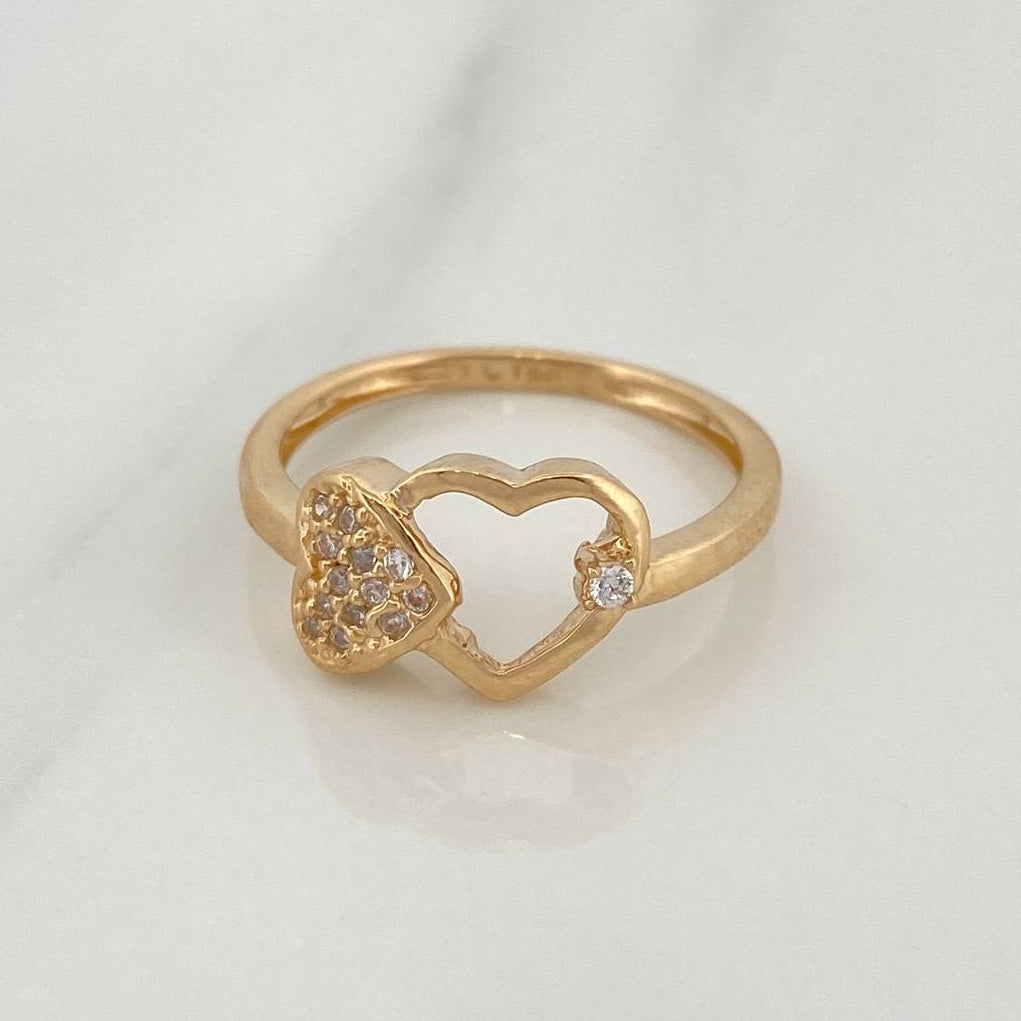 Hearts Ring 2.35gr / T6 / 18K Yellow Gold &
