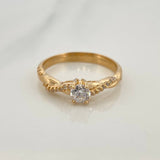 Anillo Solitario Entrelazado 3.35gr / T8 1/4 / Oro Amarillo 18K &