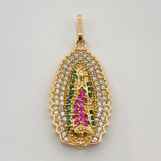 Virgin of Guadalupe Pendant 3.45gr / 1 1/4 in / Yellow Gold 18K &