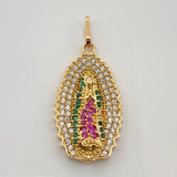 Dije Virgen De Guadalupe 3.45gr / 1 1/4 in / Oro Amarillo 18K &