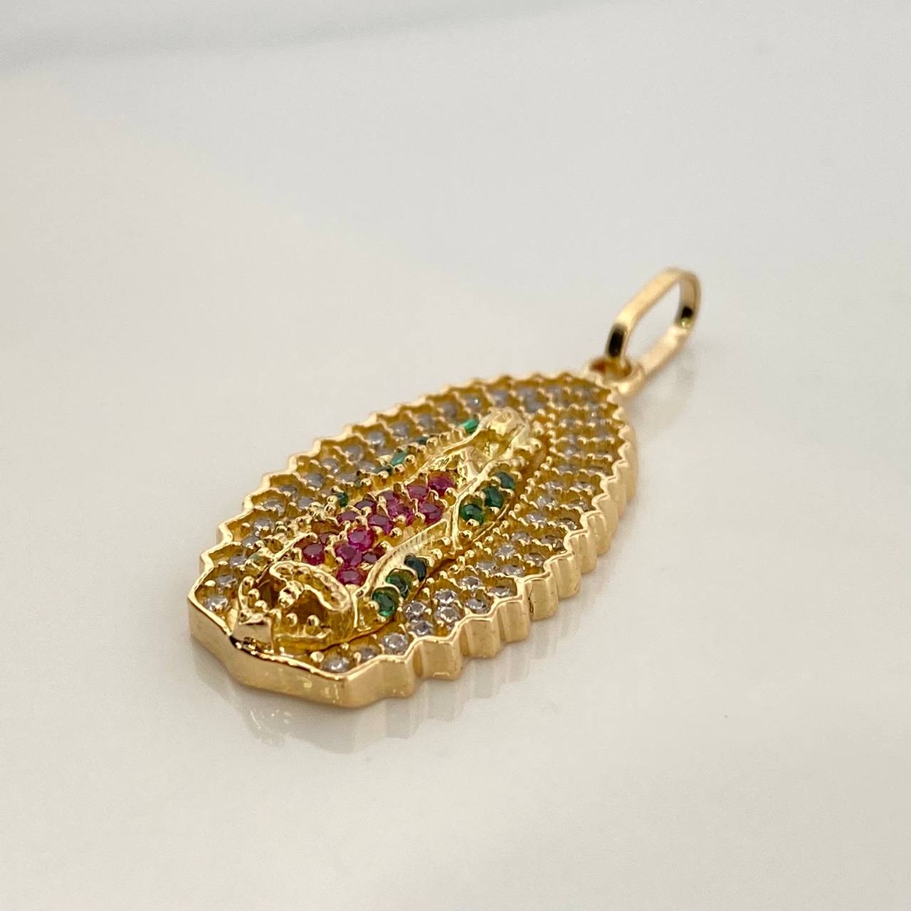 Dije Virgen De Guadalupe 3.45gr / 1 1/4 in / Oro Amarillo 18K &