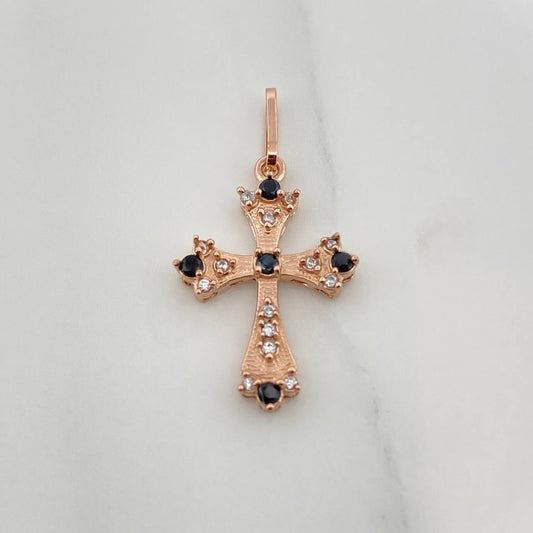 Dije Cruz 1.25gr / 1 in / Oro Rosa 18K &