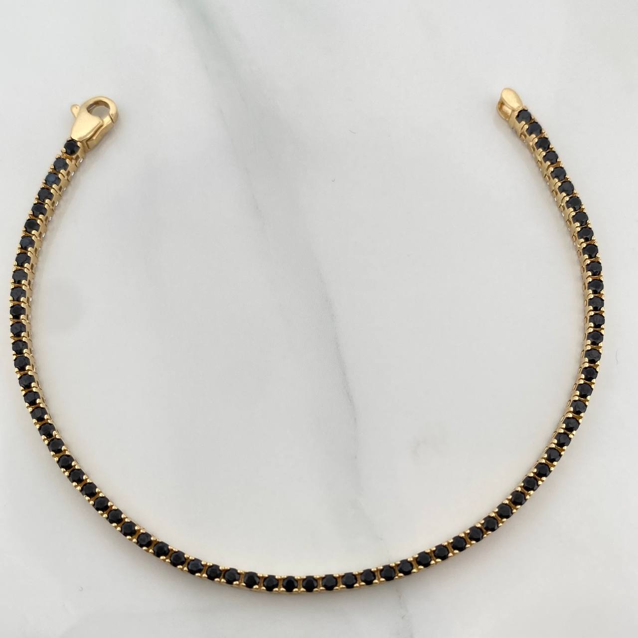 Pulso Tennis Doble Faz 7gr / 7 in / 2.53mm Oro Amarillo +4 18K &