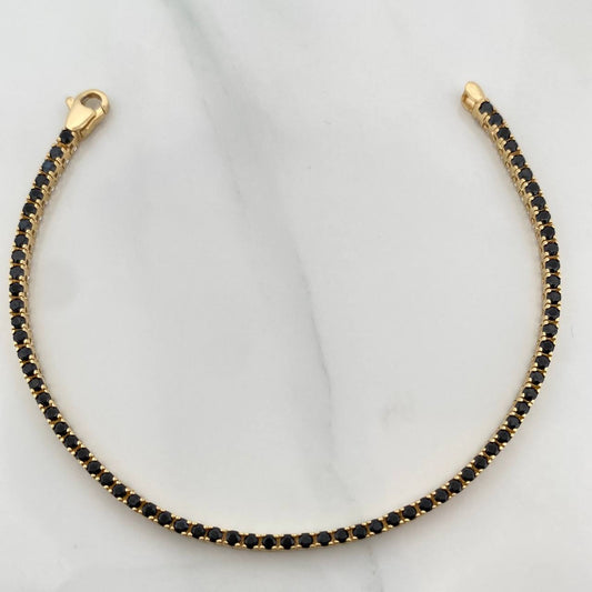 Pulso Tennis Doble Faz 7gr / 7 in / 2.53mm Oro Amarillo +4 18K &