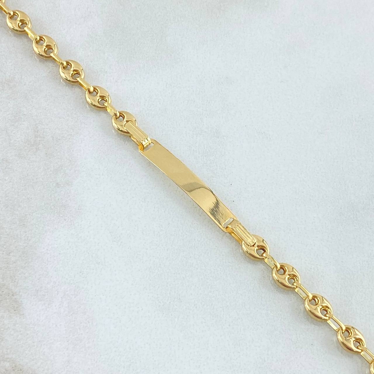 Pulso Bebé GC Rectangular  2.15gr / 14cm / 4.2mm Oro Amarillo 18K