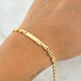 Pulso Bebé GC Rectangular  2.15gr / 14cm / 4.2mm Oro Amarillo 18K