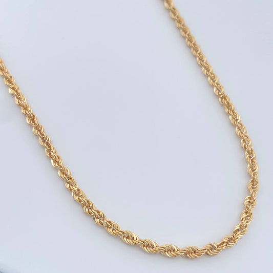 Cadena Lazo 7.3gr / 23 3/4 in / 3mm Oro Amarillo +3 18K $