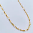 Cadena Figaro 11.1gr / 20 in / 2.6mm Oro Amarillo +1 18K $