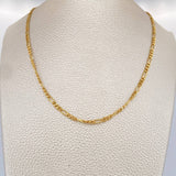 Cadena Figaro 11.1gr / 20 in / 2.6mm Oro Amarillo +1 18K $