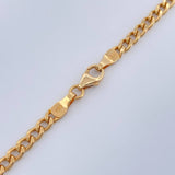 Cadena Cubana 7.2gr / 23 1/2 in / 3mm Oro Amarillo +1 18K $